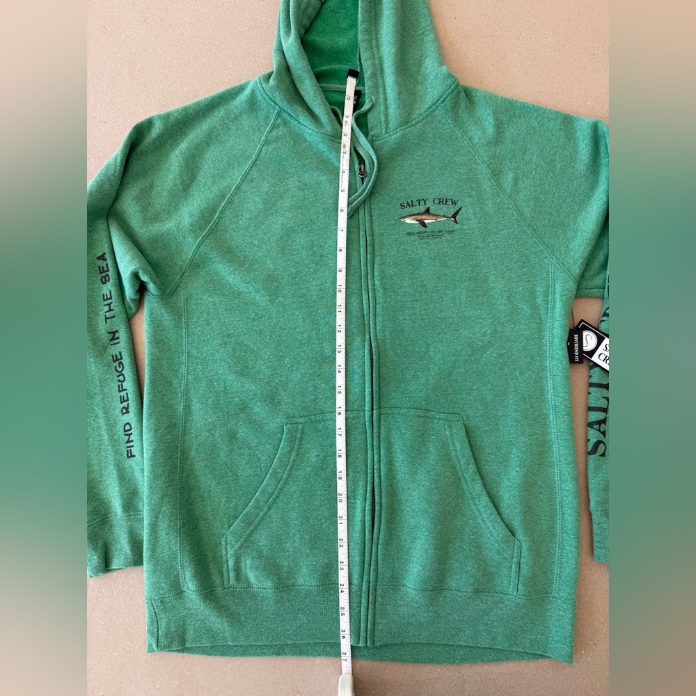 Salty Crew — Boyfriend Fit Green Full-Zip Hooded Sweatshirt — Size XL — NWT - Picture 12 of 16